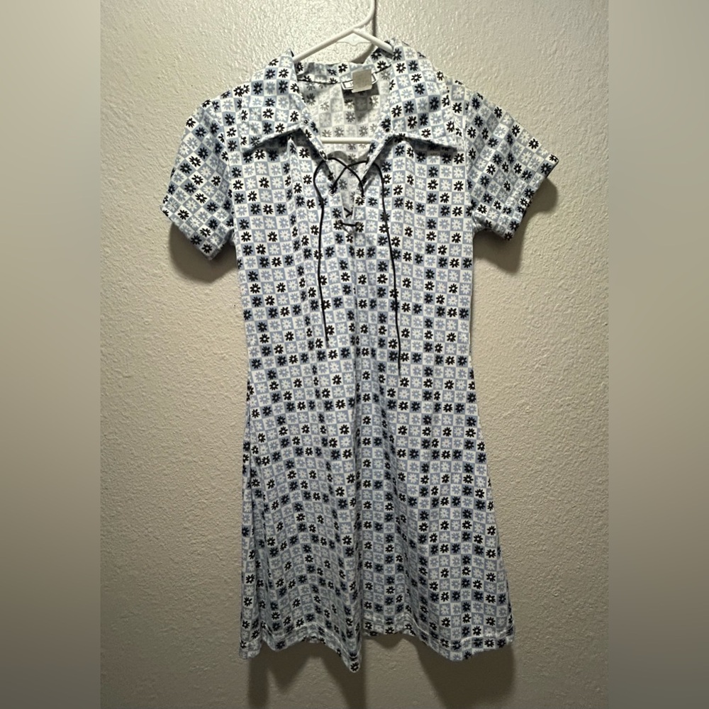 Joule Blue and Black Floral Dress